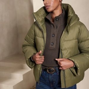 NWT - Banana Republic - Impermeable Cropped Puffer Coat - Sz XXS Petite
